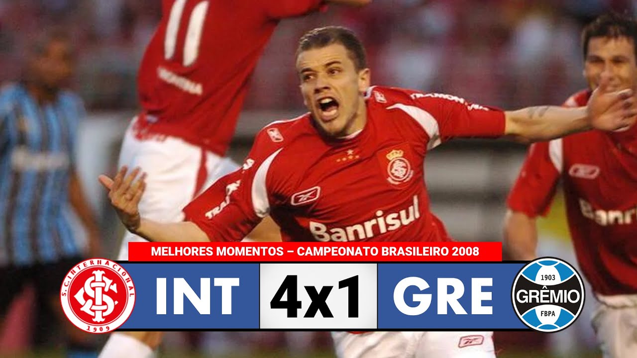 Internacional 4x1 Gr&ecirc;mio - Melhores Momentos - Brasileir&atilde;o 2008