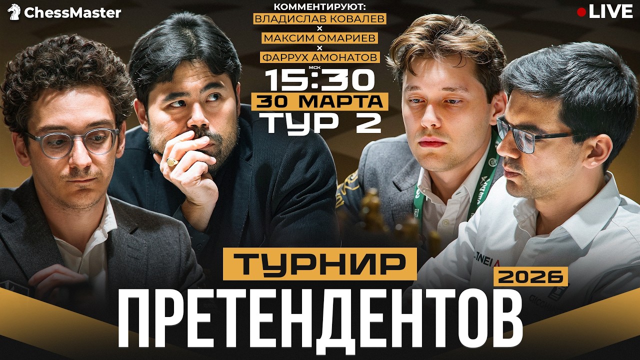 День 2. Турнир претендентов 2026. ChessMaster