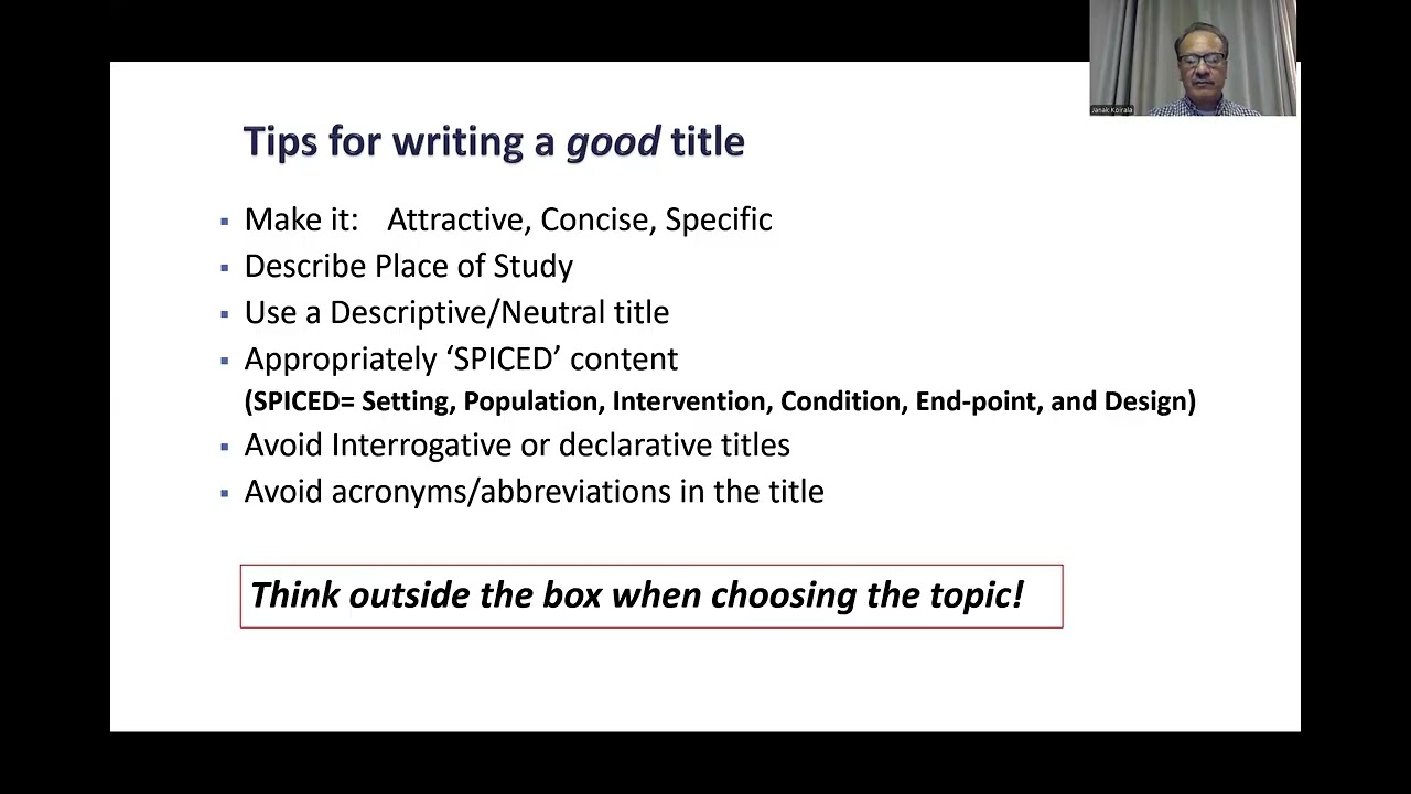 Steps in writing a research proposal - RSAC 2025 - JK