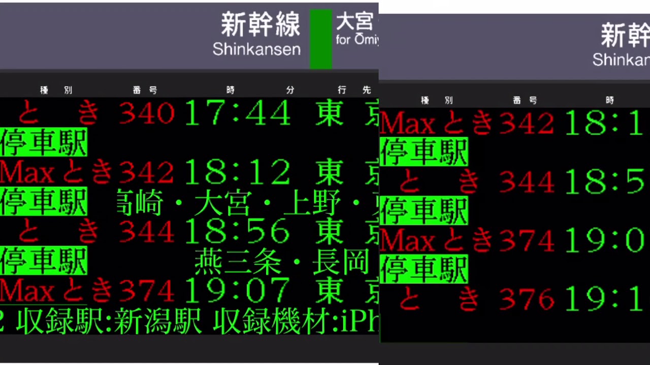 【旧COSMOS自動放送】新潟駅発車ベル集 上越新幹線ホーム