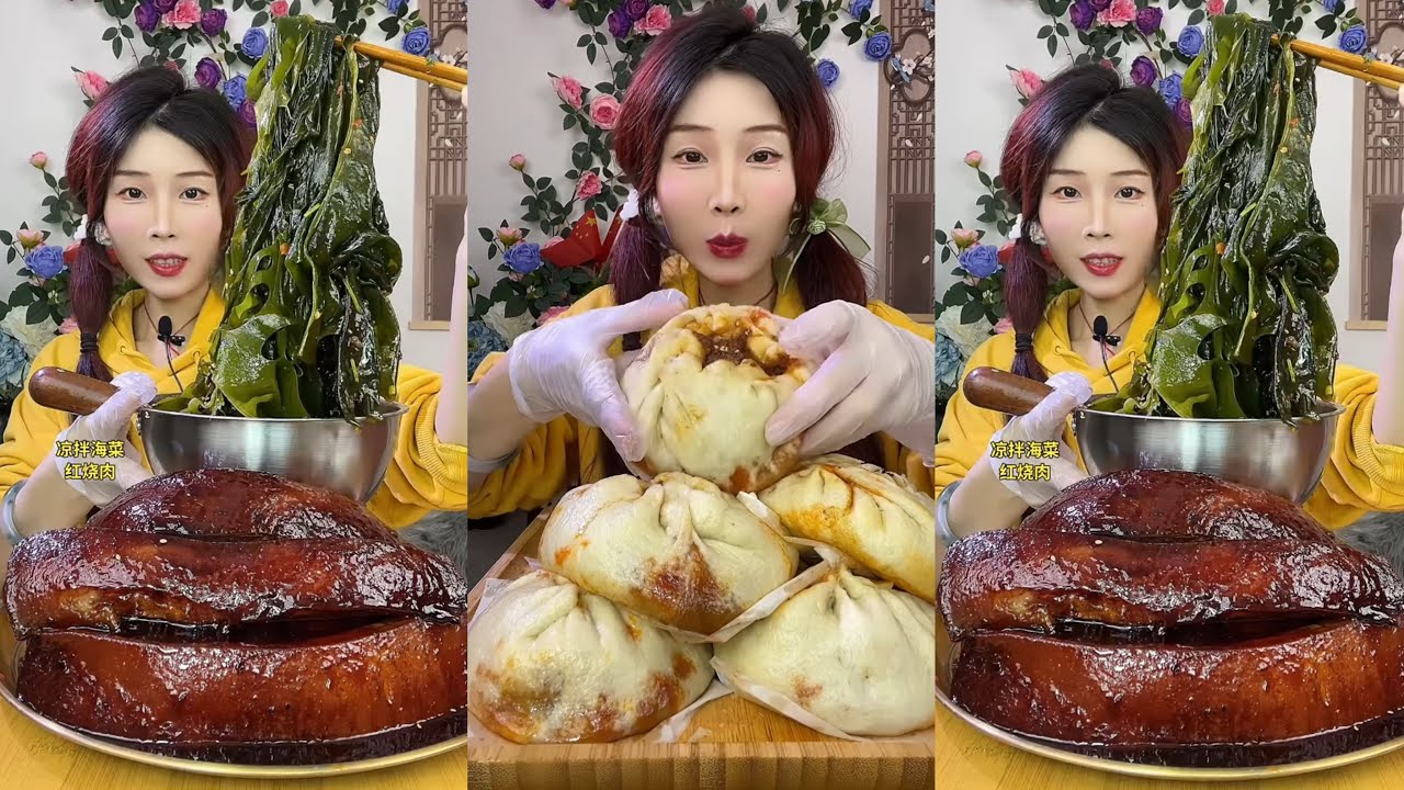 【ASMR】【MUKBANG】BIG BBQ PORK BELLY | EATING SHOW |CHINESE MUKBANG |食べ |吃播 LOVE ASMR #咀嚼音