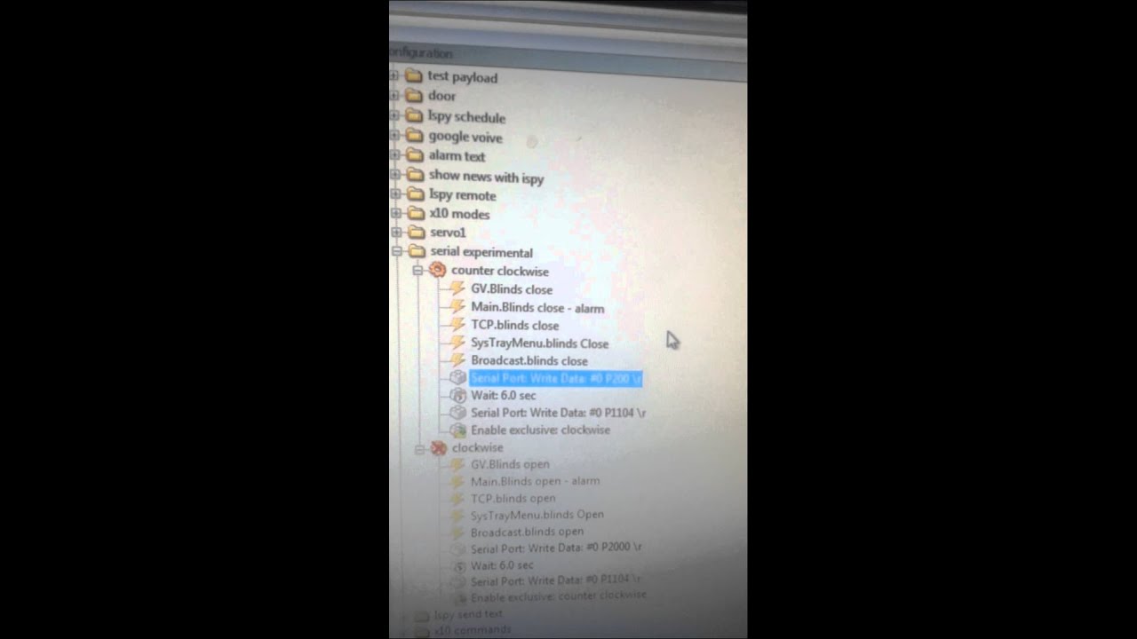 EventGhost control of blinds using a servo