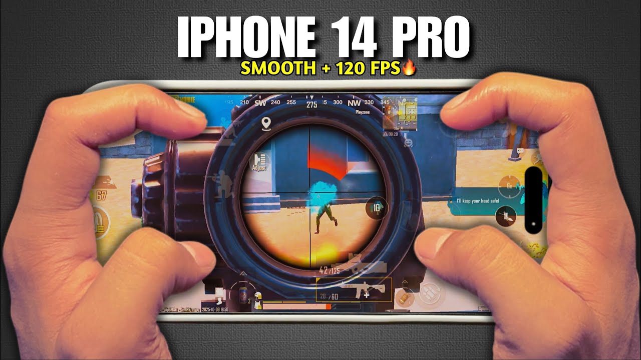 iPhone 14 Pro BGMI FPS Test 2025 | Handcam Gameplay !