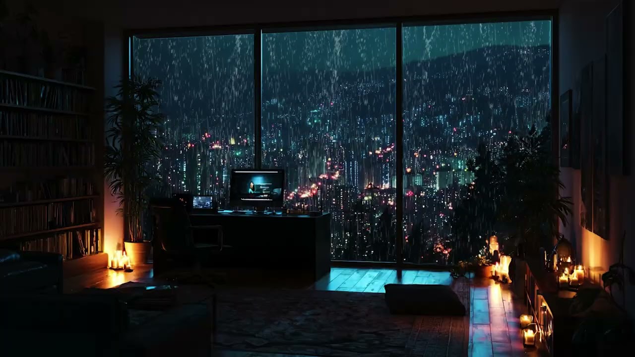 Deep Focus Music | Studying, Coding & Total Concentration | Heavy Rain Sounds