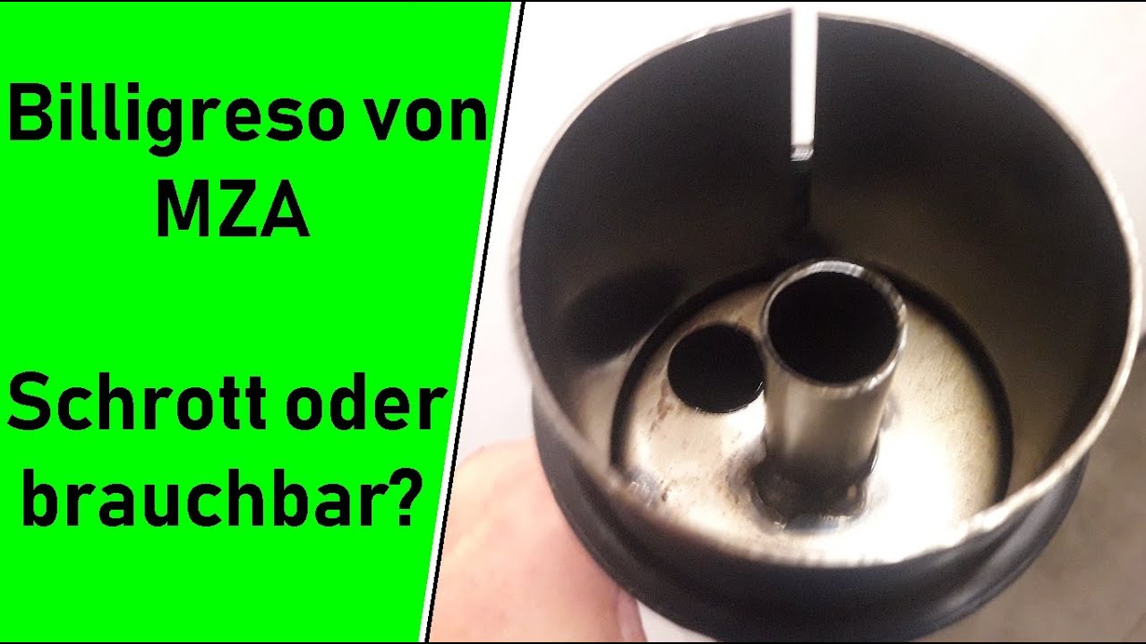 Simson Tuning MZA billig Reso Tuningauspuff 32mm Serienoptik Umbau Prüfstand #CO2radtechnik Teil 1