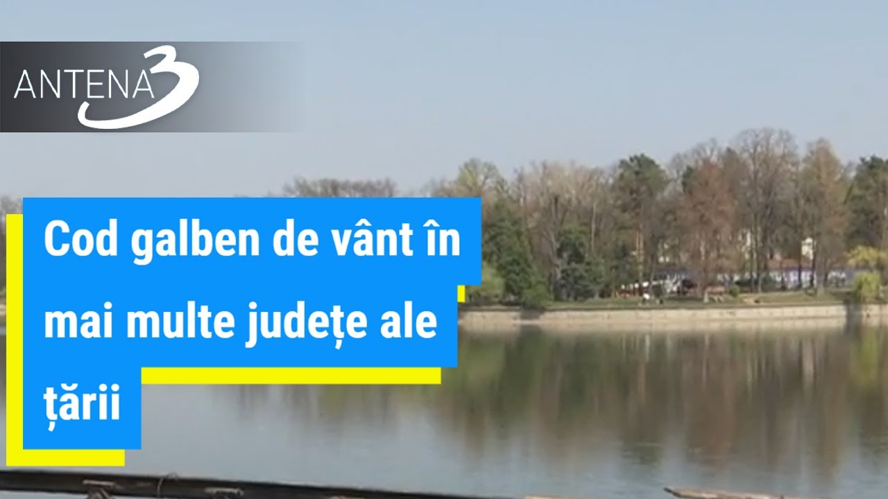 Cod galben de v&acirc;nt &icirc;n mai multe județe ale țării