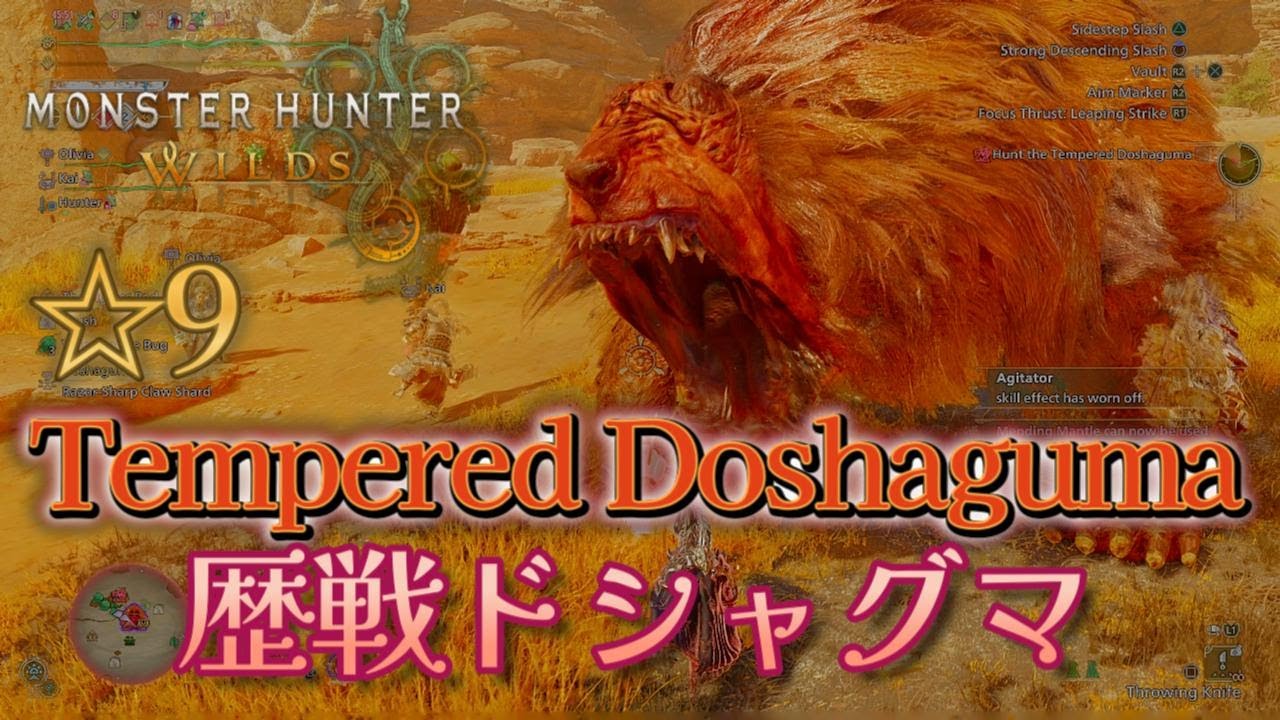 4K [MHWilds] ☆9 Tempered Doshaguma [Insect Glaive]