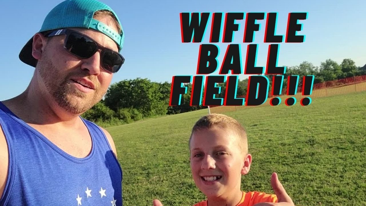 Dad and Son Build a Wiffle Ball Field in their Backyard