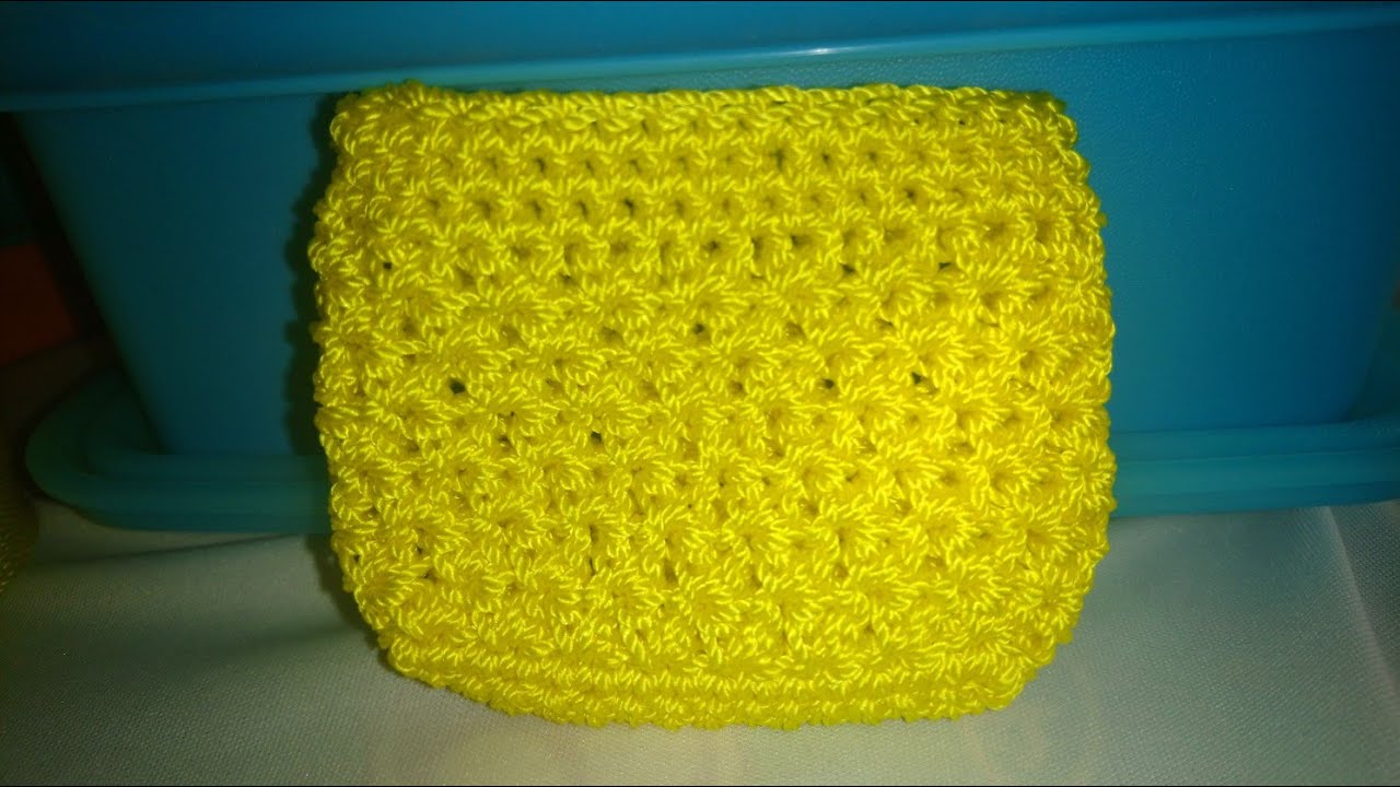 Monedero Tejido a Crochet en Medio Punto Doble