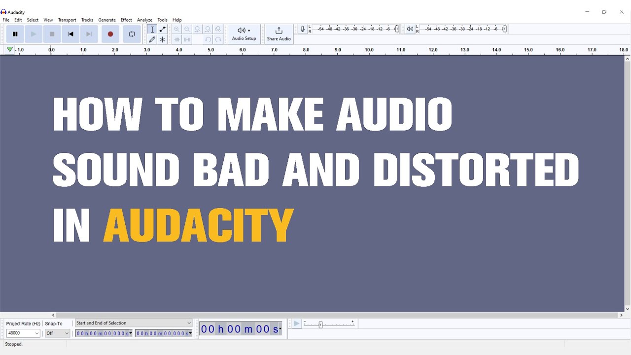Как сделать звук плохим и искажённым в Audacity | Урок