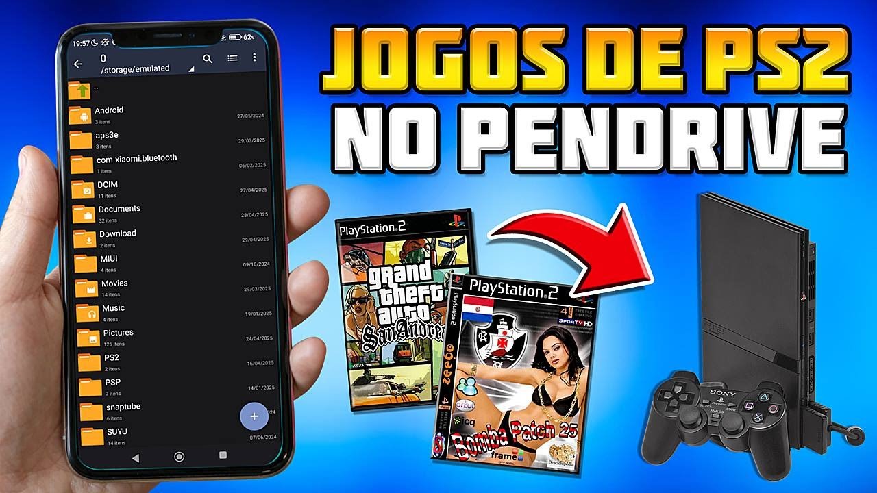 COMO COLOCAR JOGOS DE PS2 NO PENDRIVE PELO CELULAR | SÓ PLUGAR E JOGAR ! 2026