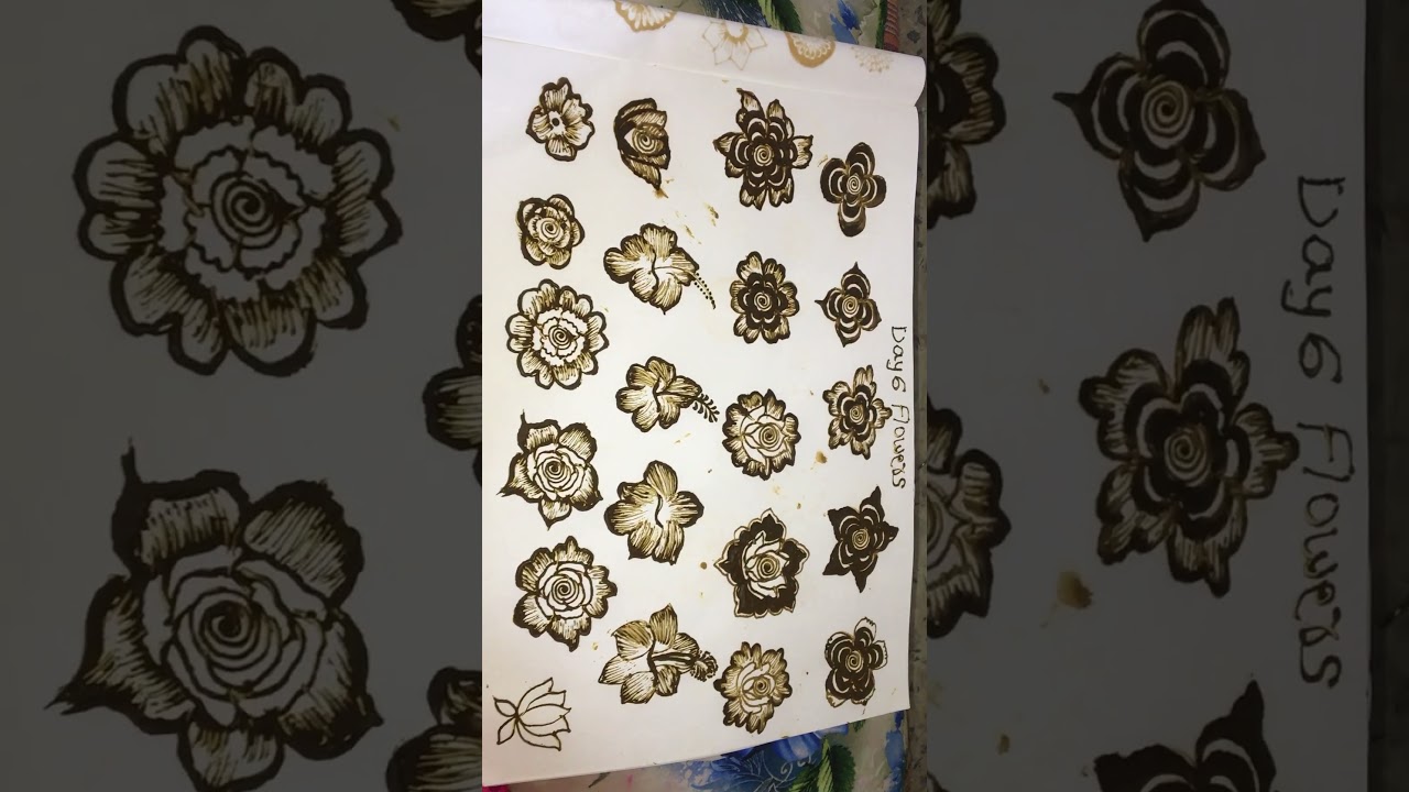 Bold flowers | Dubai Mehndi design flower | khaliji design flowers class