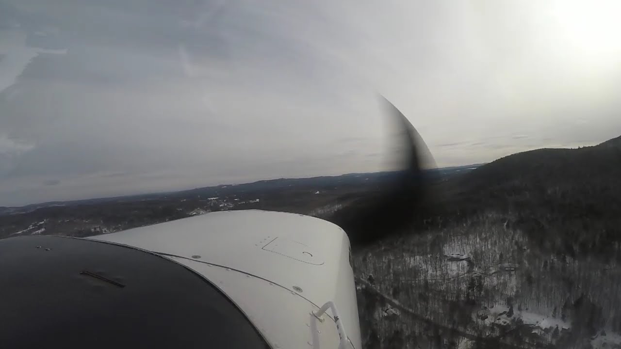 Alton Bay New Hampshire Ice Runway (B18) take off and landing February 2026
