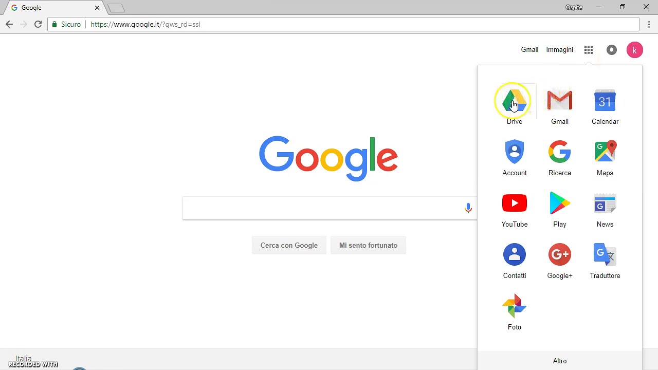 Accedere a Google Drive