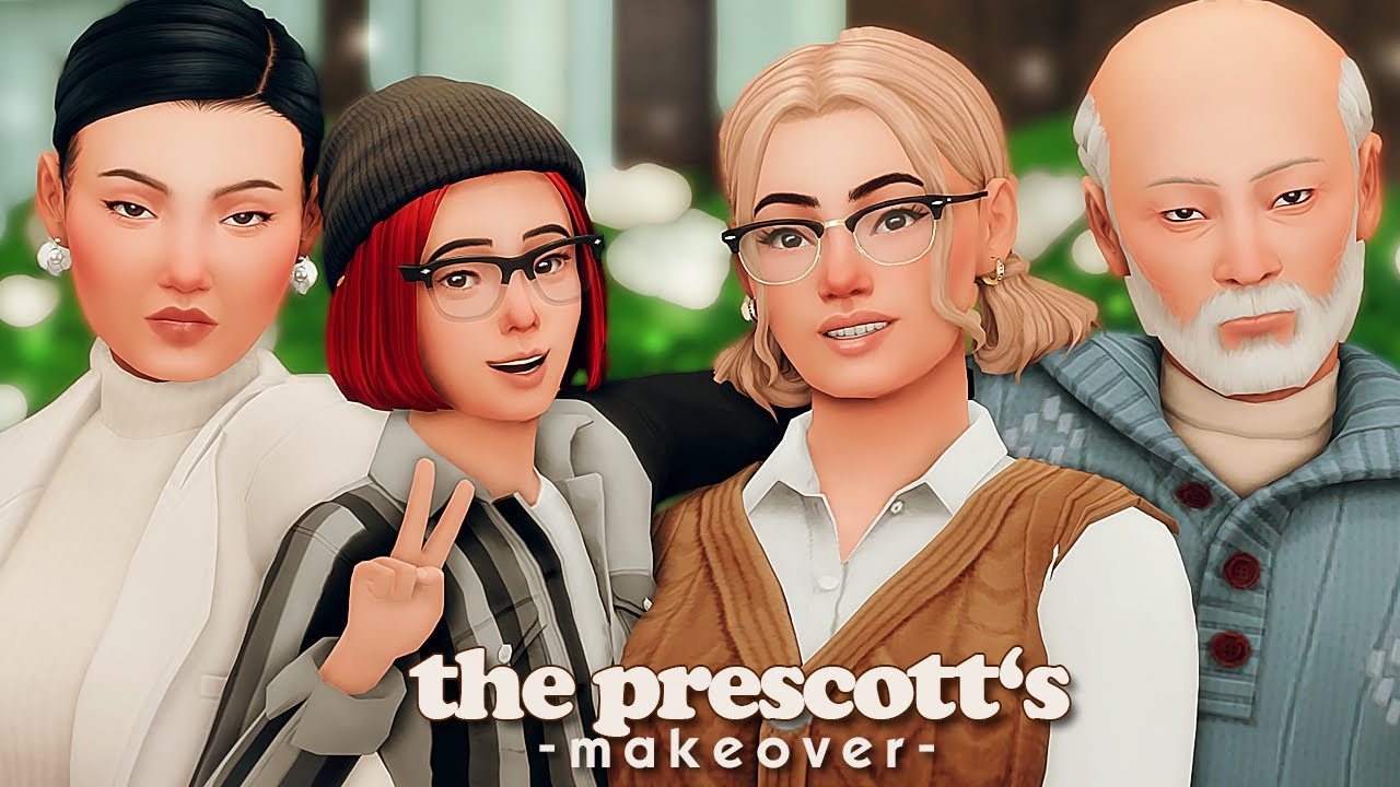Prescott Family Makeover + cc list // High School Years - The Sims 4 Create a Sim