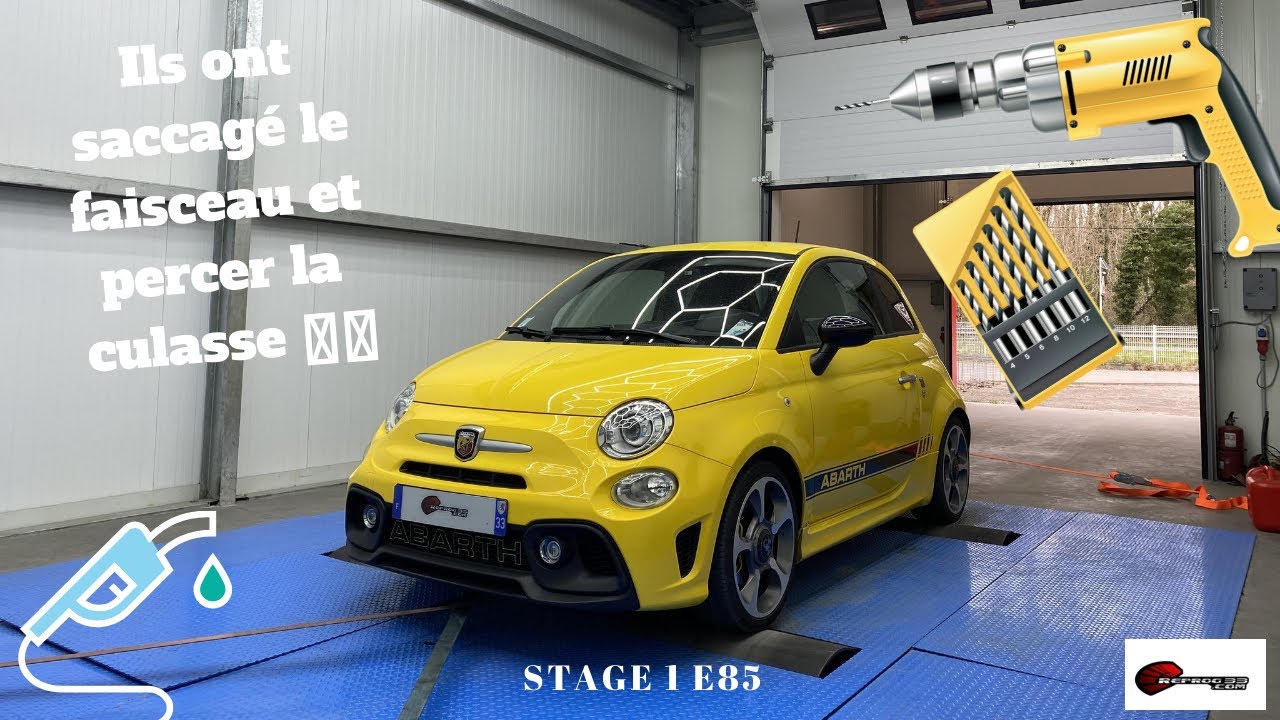 Ils ont saccagé le faisceau et percer la culasse 🤦‍♂️ STAGE 1 E85 sur cette Abarth 595 Turismo !