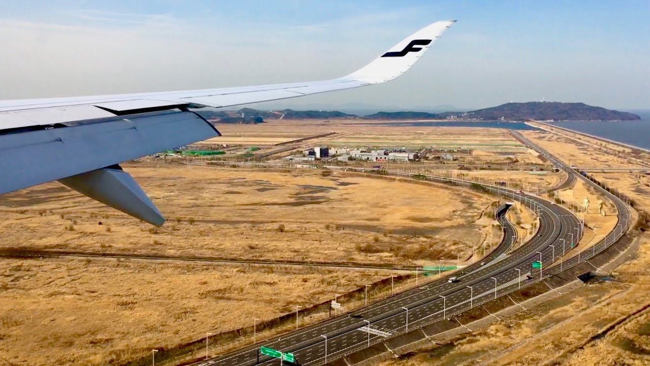 BEAUTIFUL SPRING landing at Seoul Incheon Airport | Finnair Airbus A350-900 OH-LWE