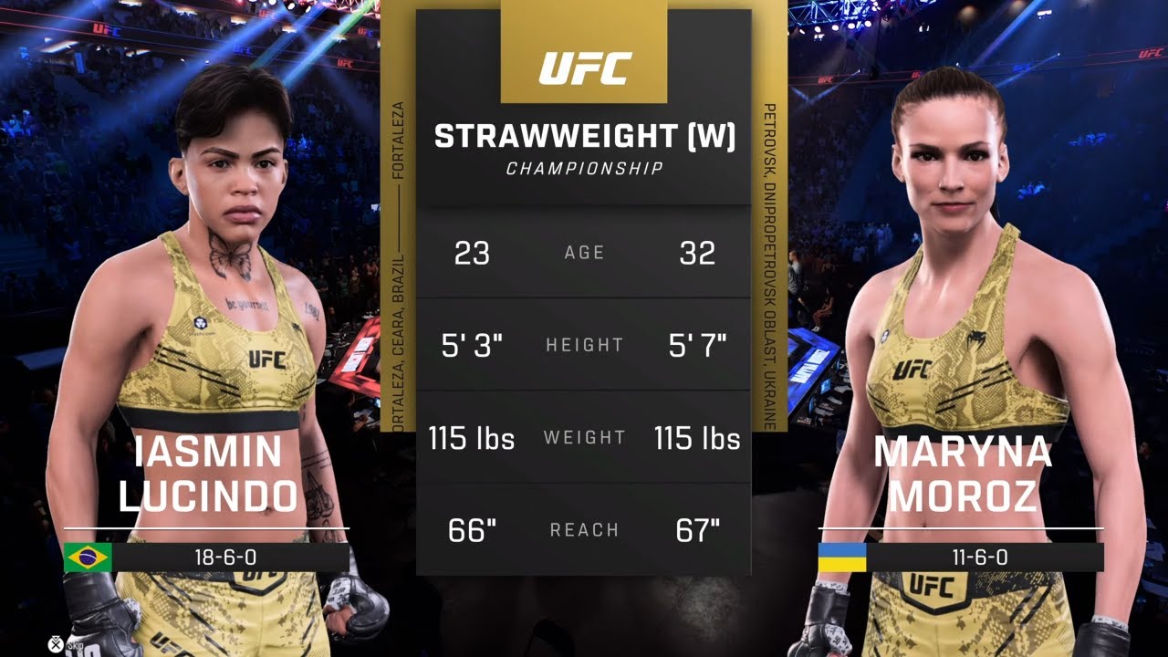 EA Sports UFC 5 Gameplay Iasmin Lucindo vs Maryna Moroz