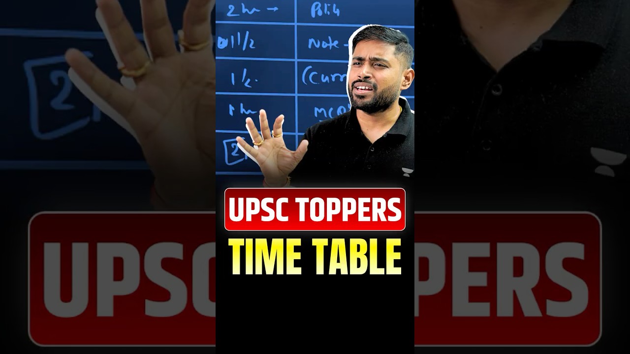 UPSC Toppers Time Table | 10 Hour Daily Study Plan | UPSC Preparation Strategy 2026, 2027, 2028