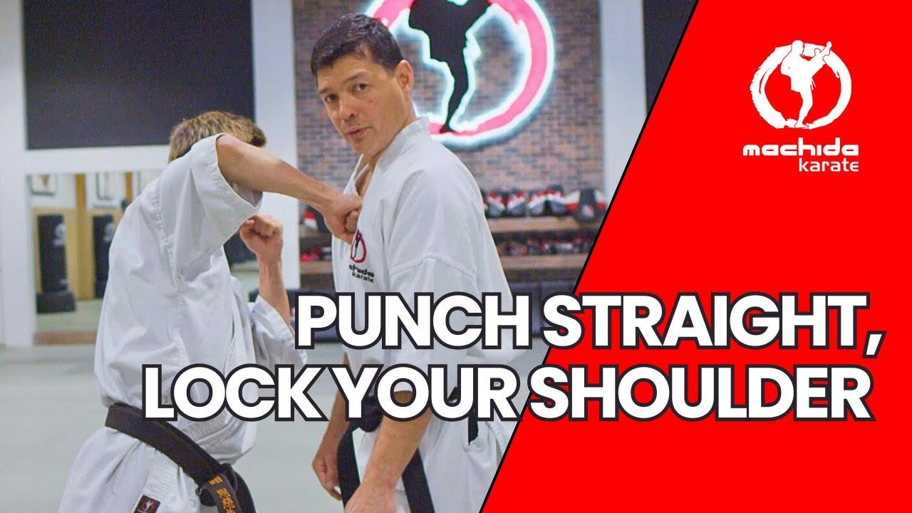 Punch straight , lock your shoulder