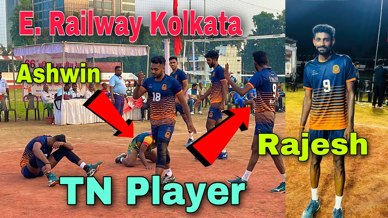 TN Player 😍 Rajesh | Ashwin💥 E.Railway Kolkata Vs BLW ￼💥 Inter Railway Championship