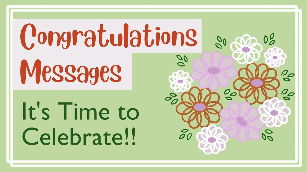 Congratulations Message for graduation / Congratulations video message / for achievement