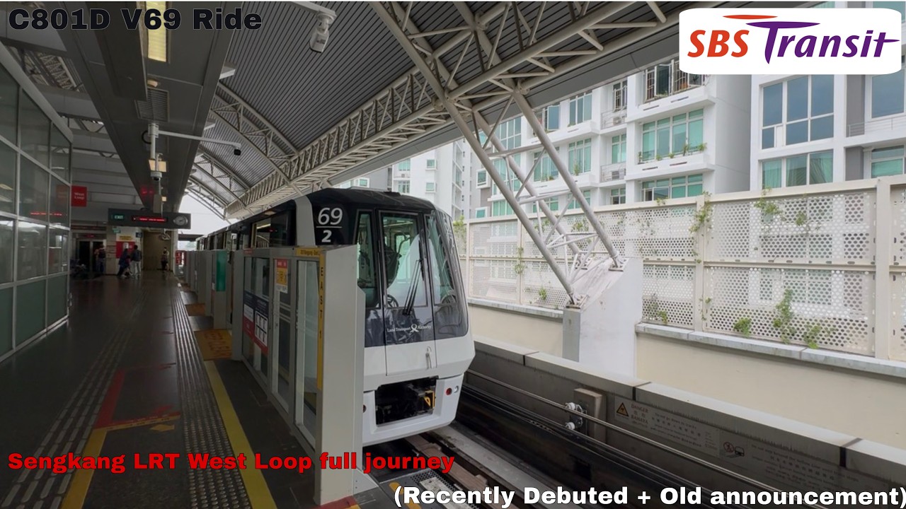 (Recently Debuted + Old announcements) C810D V69 ride Sengkang LRT West Loop full journey