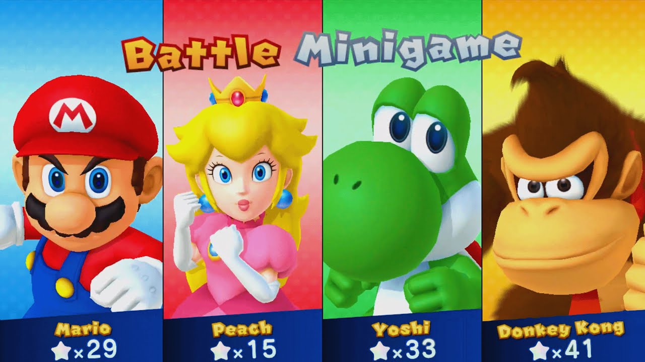 Mario Party 10 - Mario vs Peach vs Yoshi vs Donkey Kong - Whimsical Waters