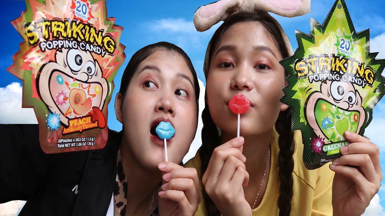 TRÒ CHƠI ĂN KẸO ĐÔI MÔI VỚI KẸO NỔ ❤️ BABA TV ❤️