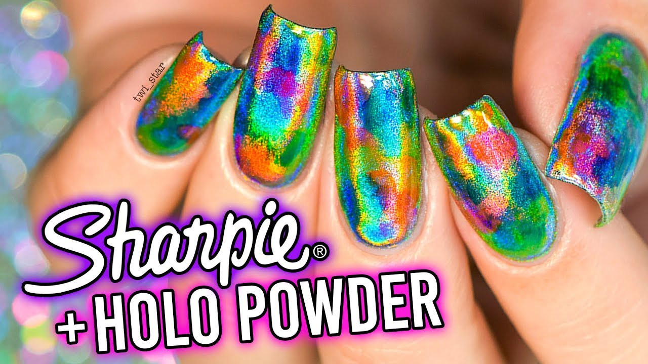 Sharpie Highlighter + Holo Chrome Mirror Powder! (You'll never be the same...)