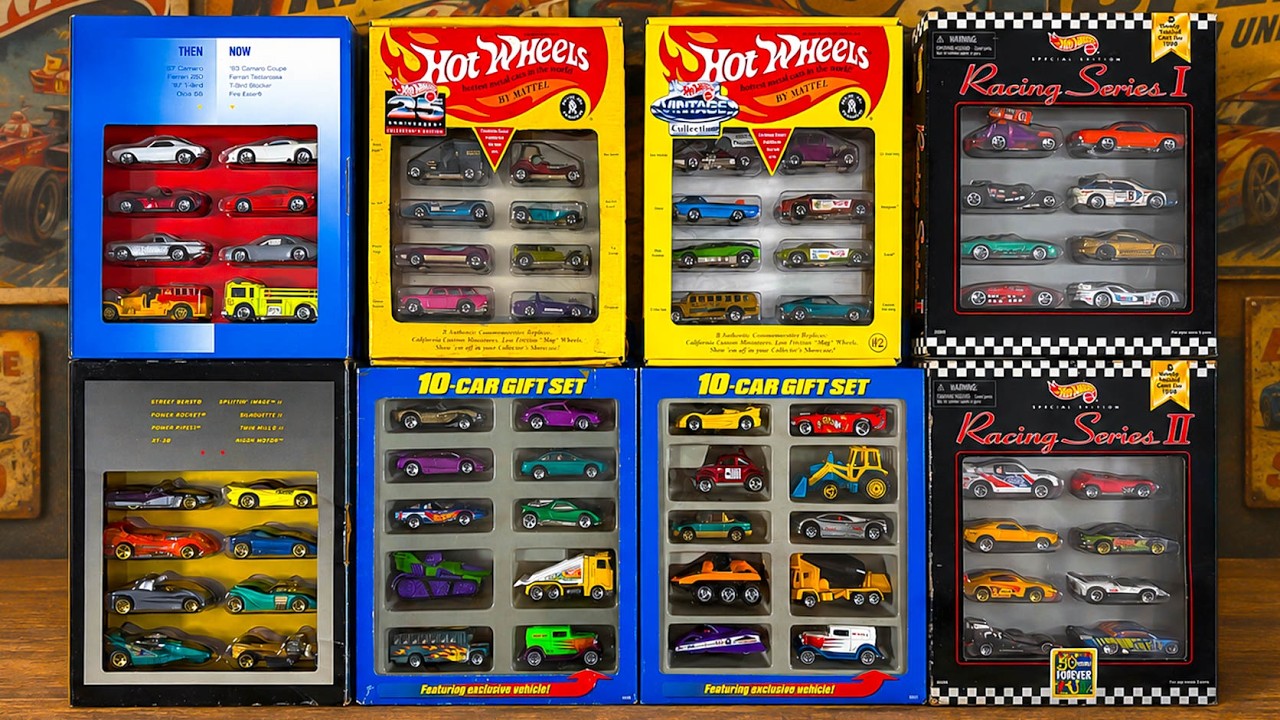 Распаковка старых подарочных наборов Hot Wheels!