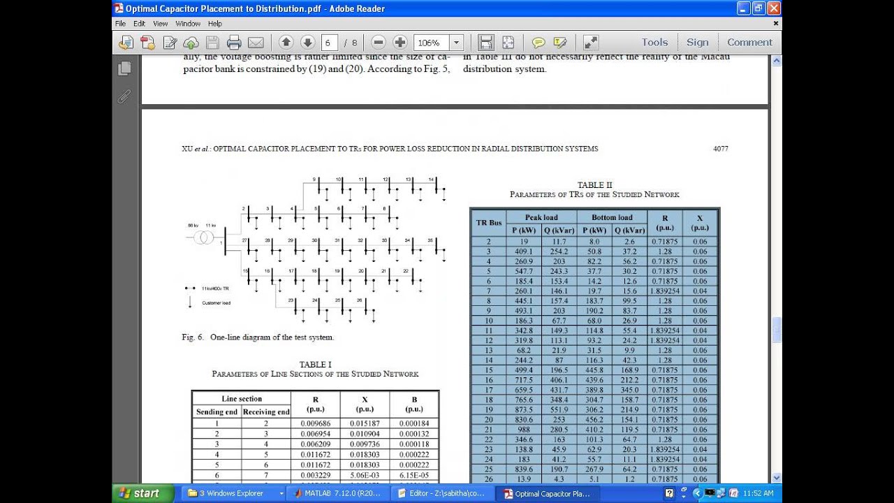 Optimal Capacitor Placement to Distribution Transformers for Power Loss Reduction in