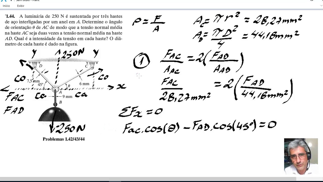 1.44 - Resistência dos Materiais - R. C. Hibbeler - 7ª edição