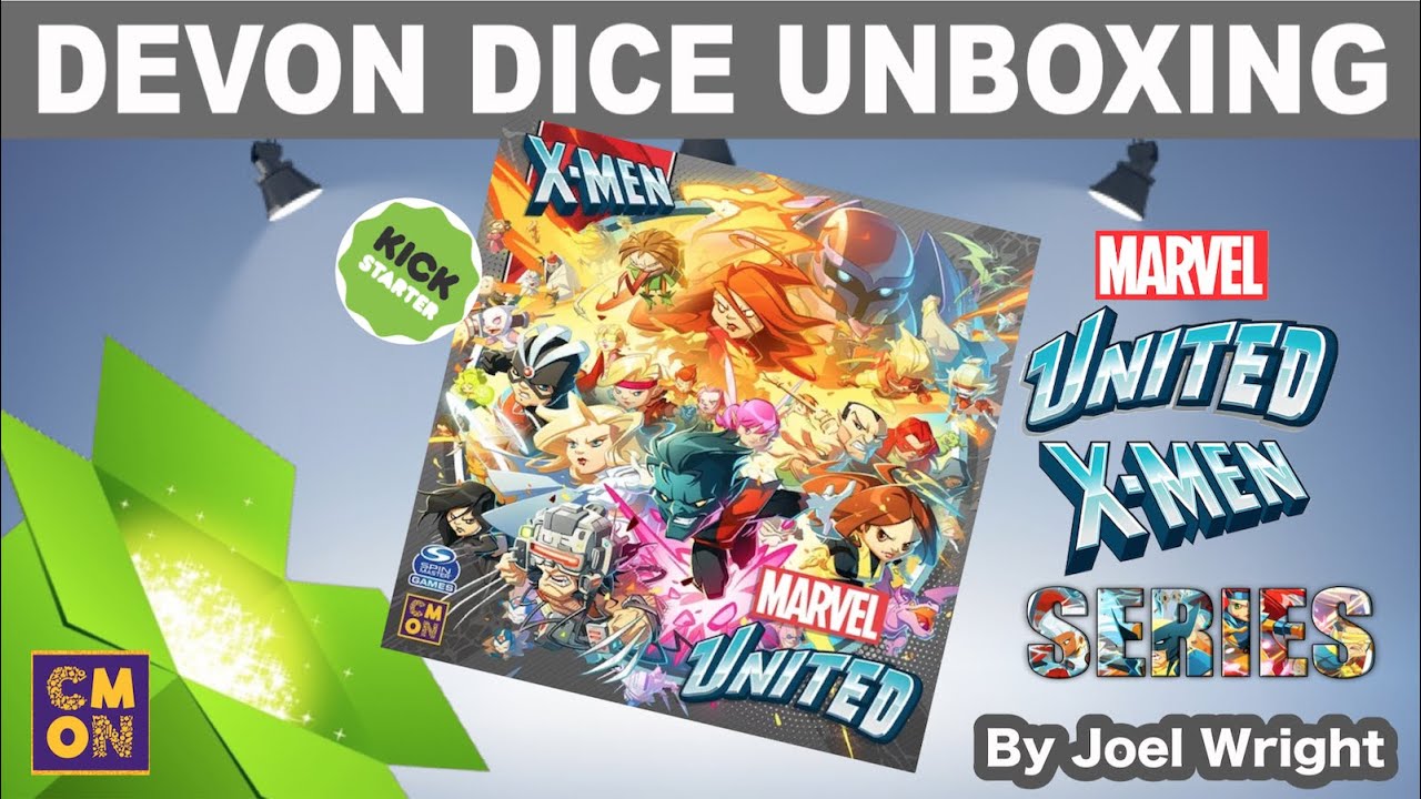 Unboxing Marvel United X-Men Kickstarter stretch goals/promo box from CMON by Joel