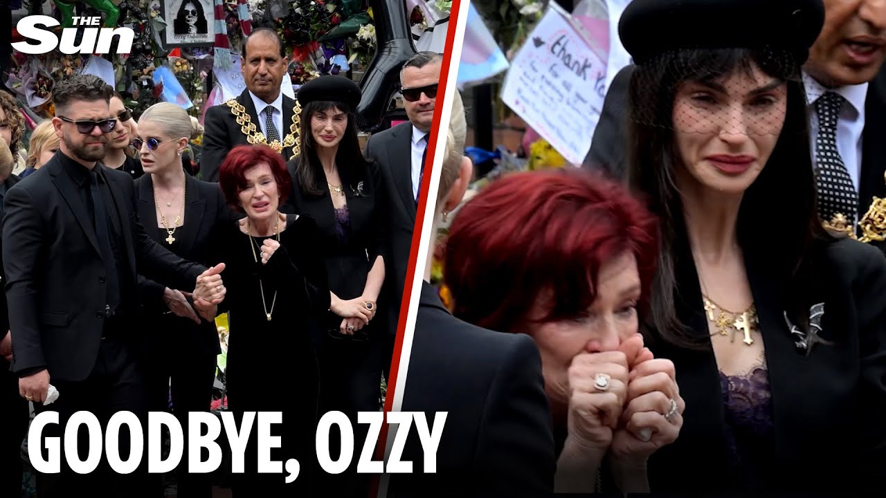 Ozzy Osbourne’s rarely seen daughter lays flowers during funeral procession