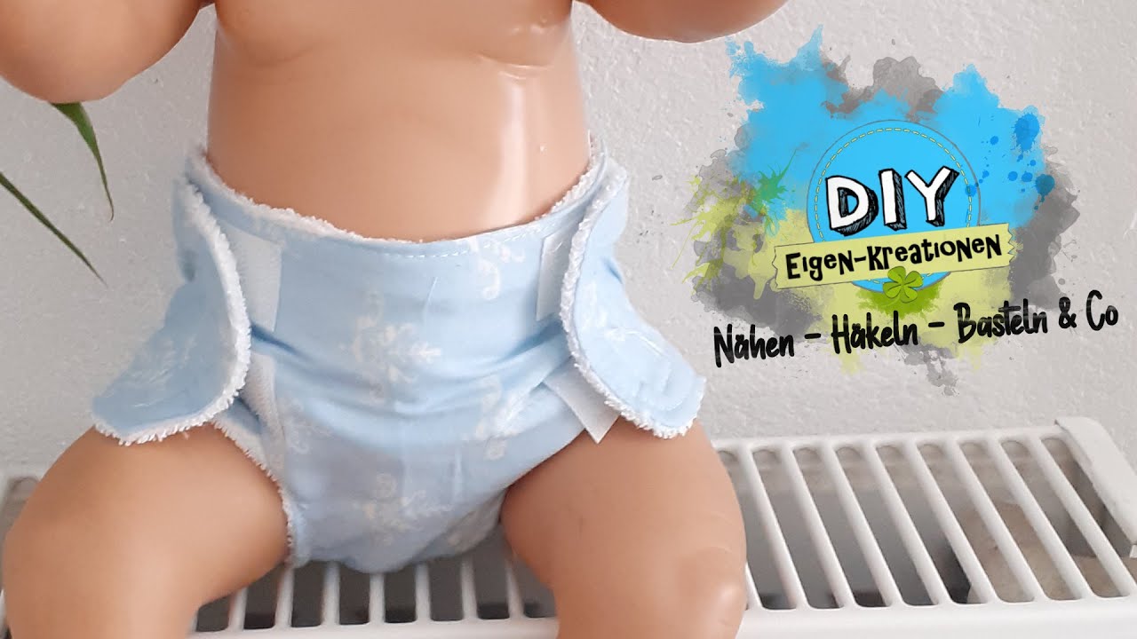 Puppenwindel nähen mit Nähanleitung I Puppe Größe 42 cm