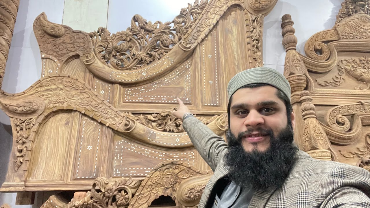 Samiullah light wood basement chiniot/Latest bed