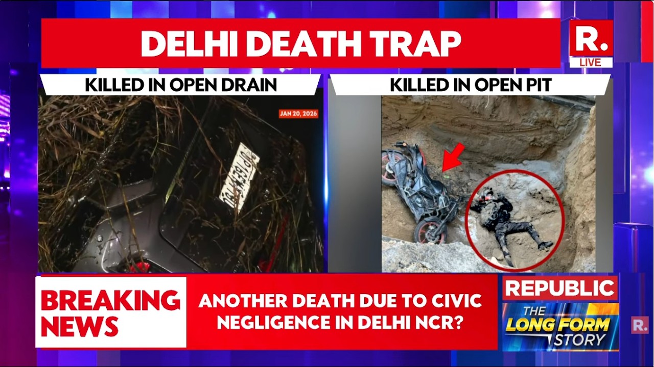 Delhi Death Trap LIVE: Another Death Due To Civic Negligence In Delhi-NCR, Biker Falls Into Open Pit