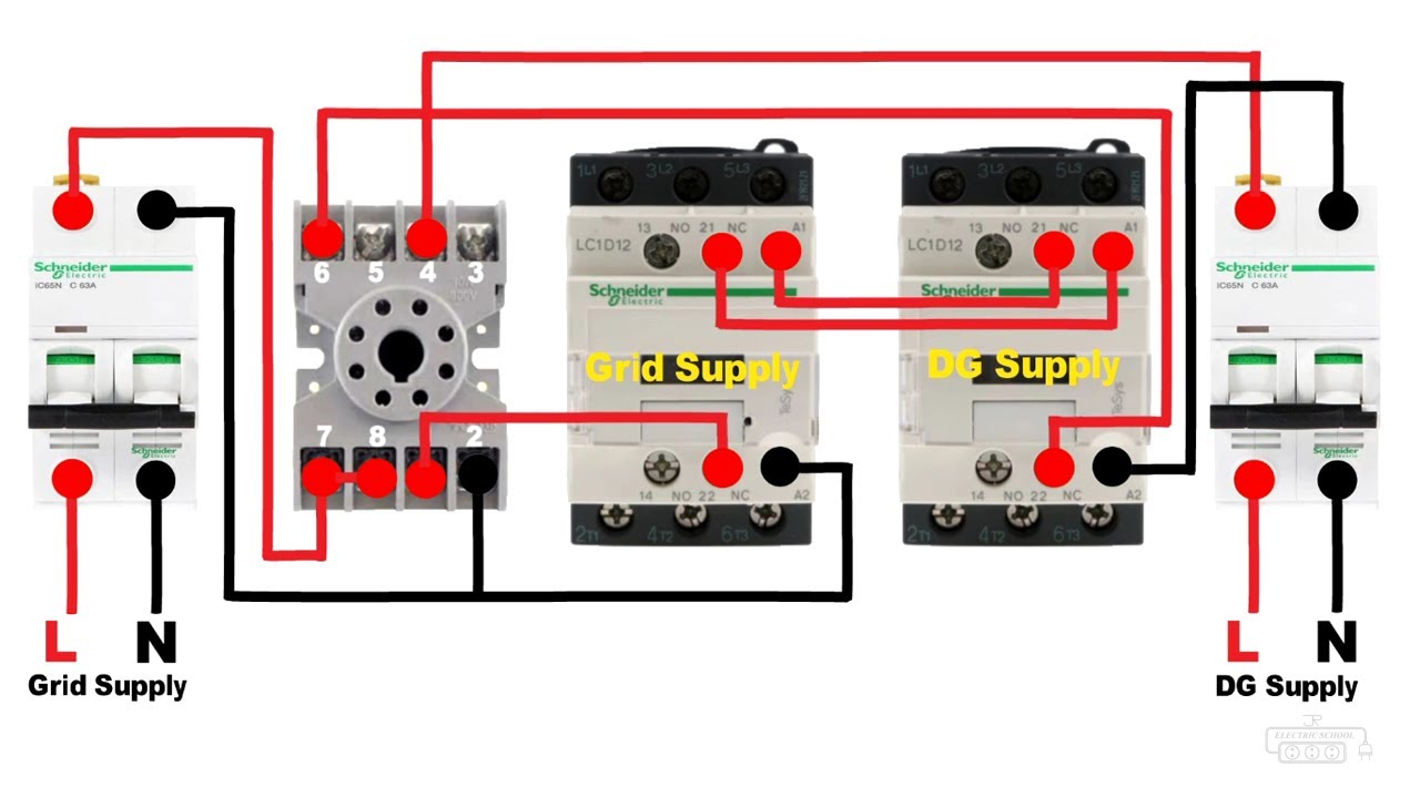 8 Pin Relay Connection ATS Automatic Transfer Switch