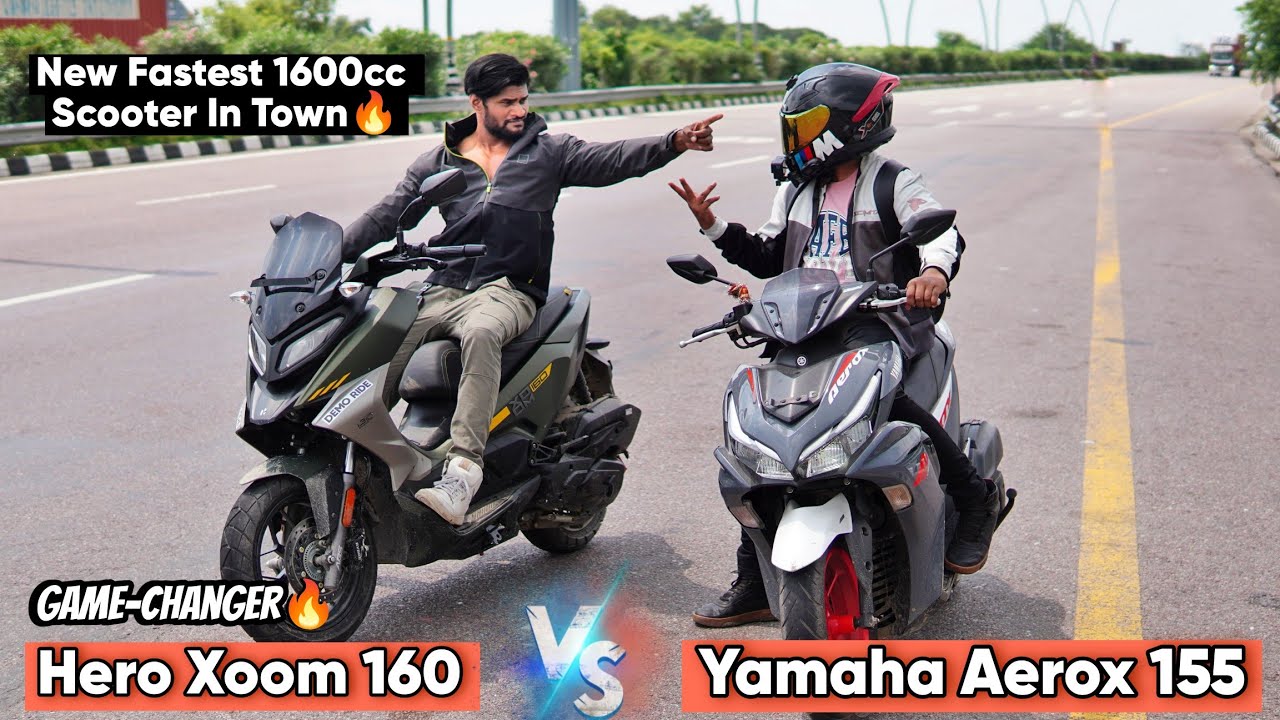 Yamaha Aerox 155 Ve Hero Xoom 160 | Xoom 160 said NO MERCY to Aerox 155 🚀💨