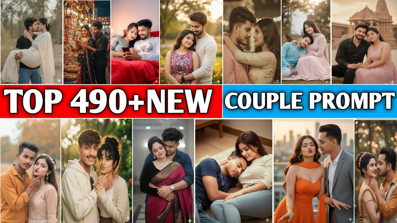 Top New 490+ Google Gemini Couple Photo Editing Prompts 🔥 | How To Make AI Couple Prompt 🤩