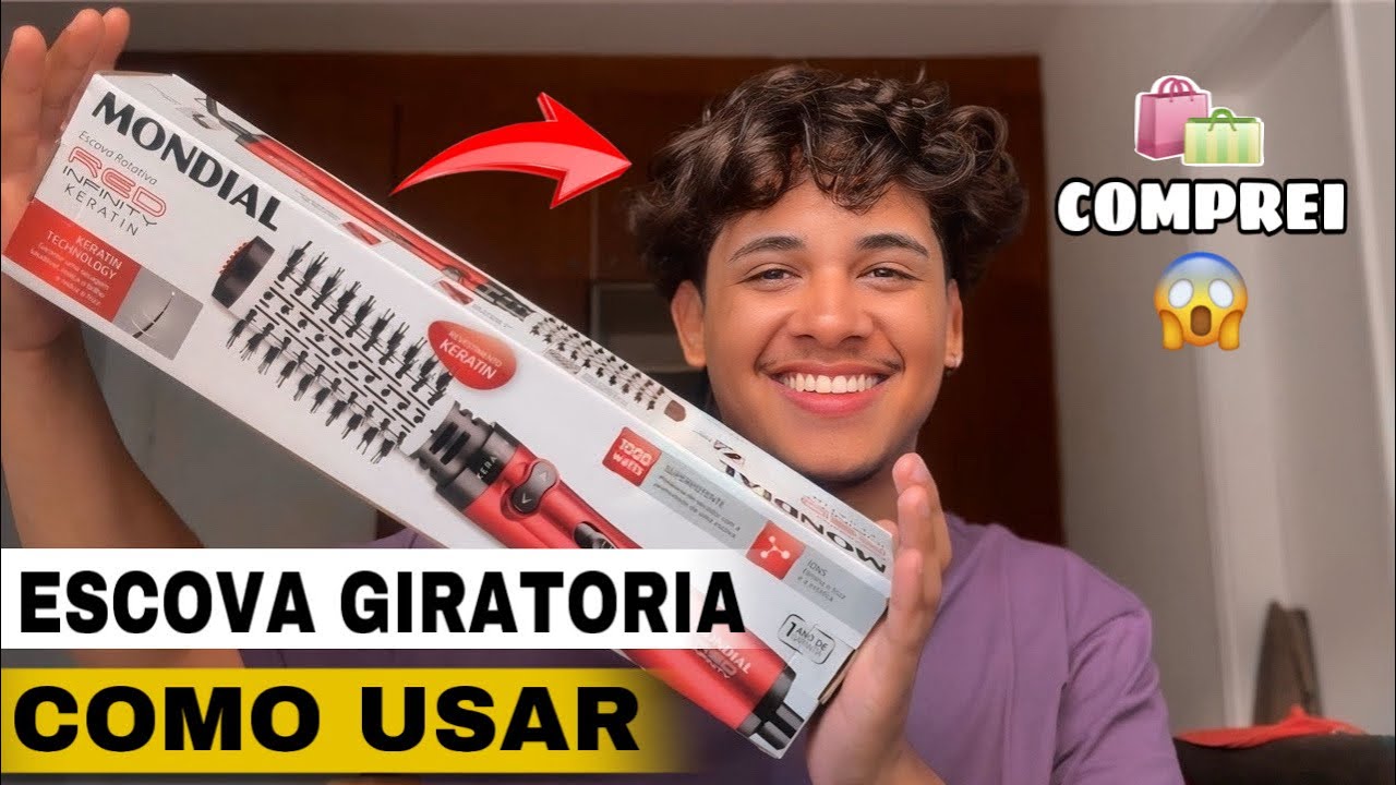 COMO USAR A ESCOVA GIRATORIA ROTATIVA | QUAL A MELHOR | MONDIAL | ALISANDO O CABELO | VALE A PENA