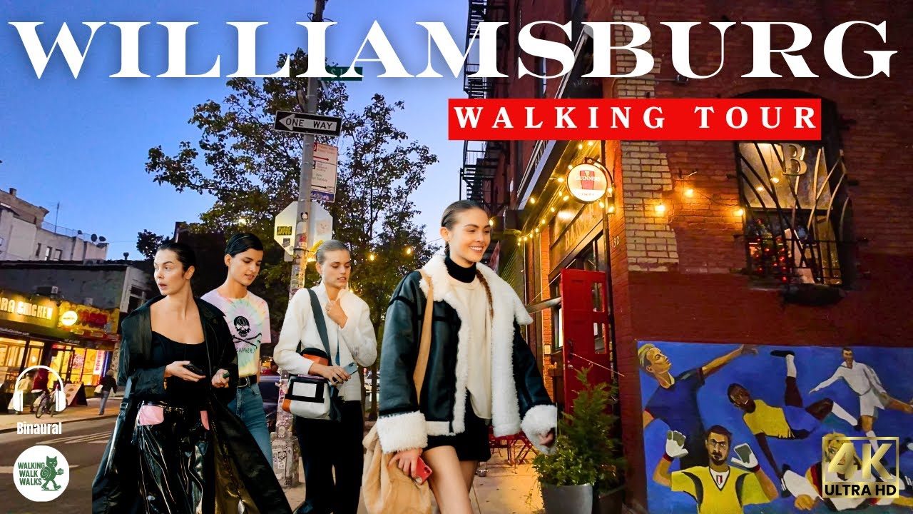 Golden-Hour Walk Through NY's Trendiest Neighborhood | 4K Binaural ASMR Walking Tour