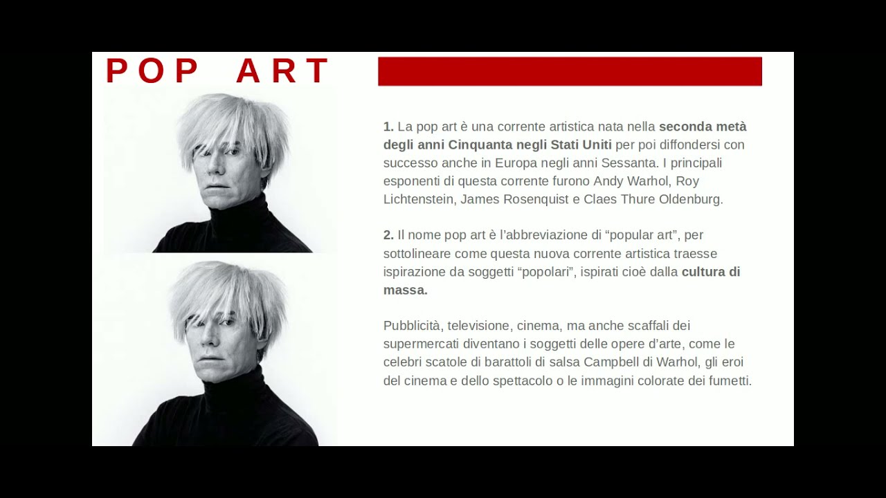 LA POP ART videolezione