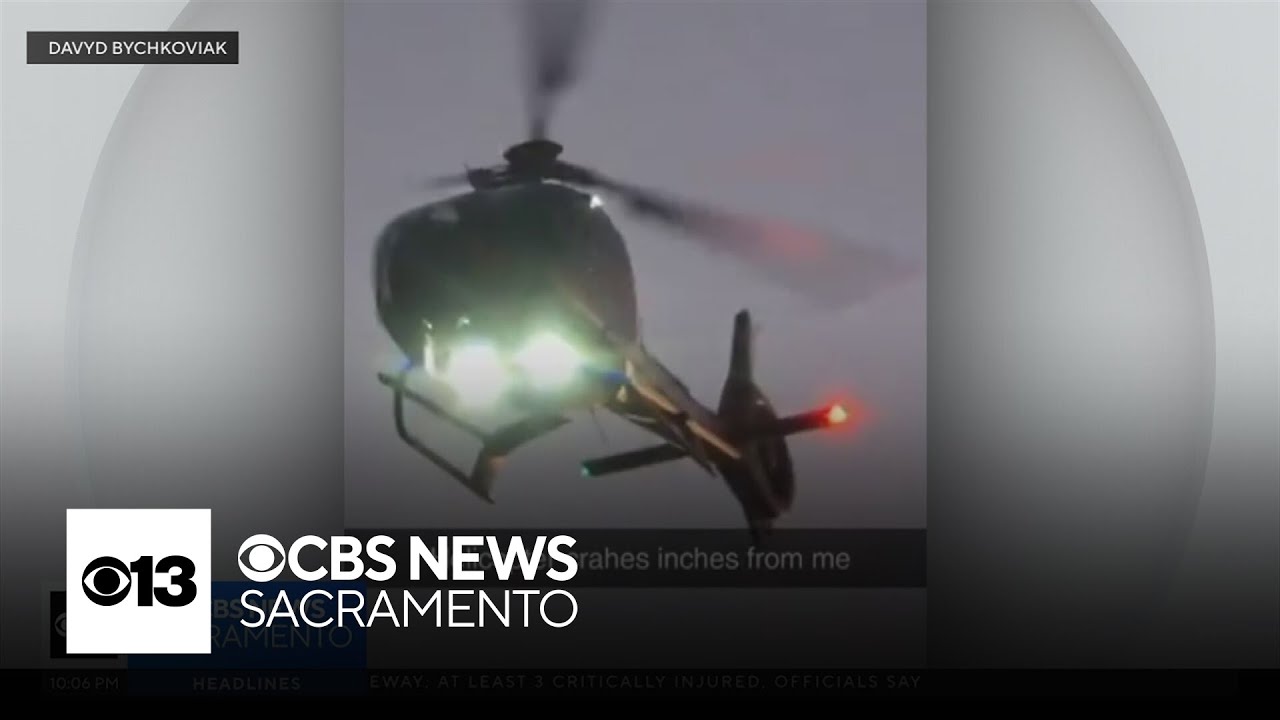 Video shows helicopter crash on Highway 50 in Sacramento