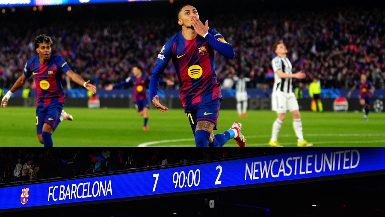 BARCELONA 7-2 NEWCASTLE UTD, UEFA CHAMPIONS LEAGUE, ROUND OF 16, 2ND LEG - MATCH REVIEW