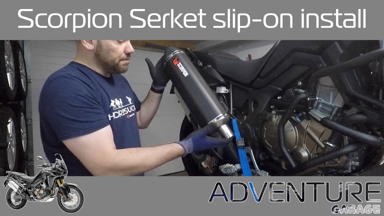 Africa Twin Scorpion Serket slip-on exhaust install