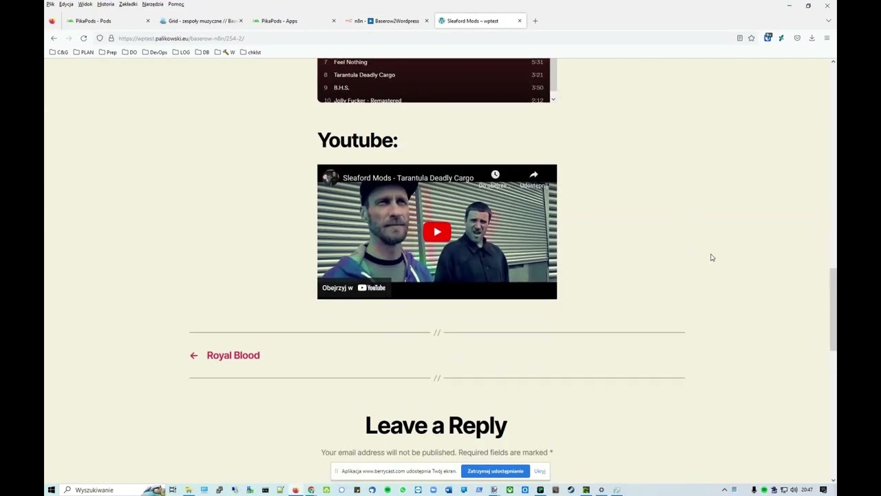 PikaPods + Baserow + N8N +Wordpress