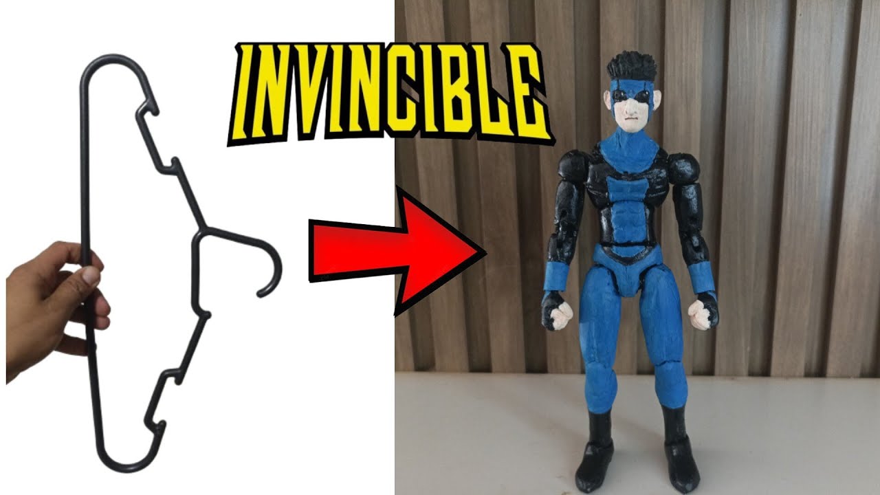 como fazer o Mark ,Invencível  com um cabide velho