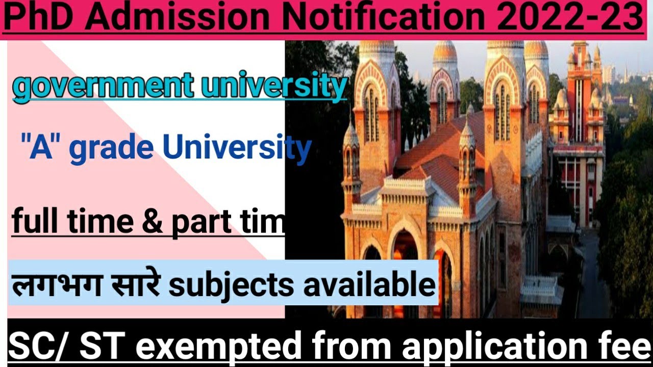 PhD Admission Notification 2022-23/ government university/ UoM / #latestphdadmission #phd2022 #phd